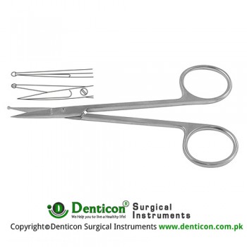 Vascular Scissor One Blade Probed Stainless Steel, 12 cm - 4 3/4"